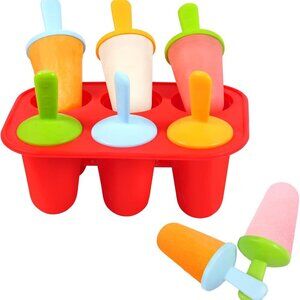Silicone Popsicles Molds for Toddlers, 6-Cavity Non-BPA Premium Silicone Small P